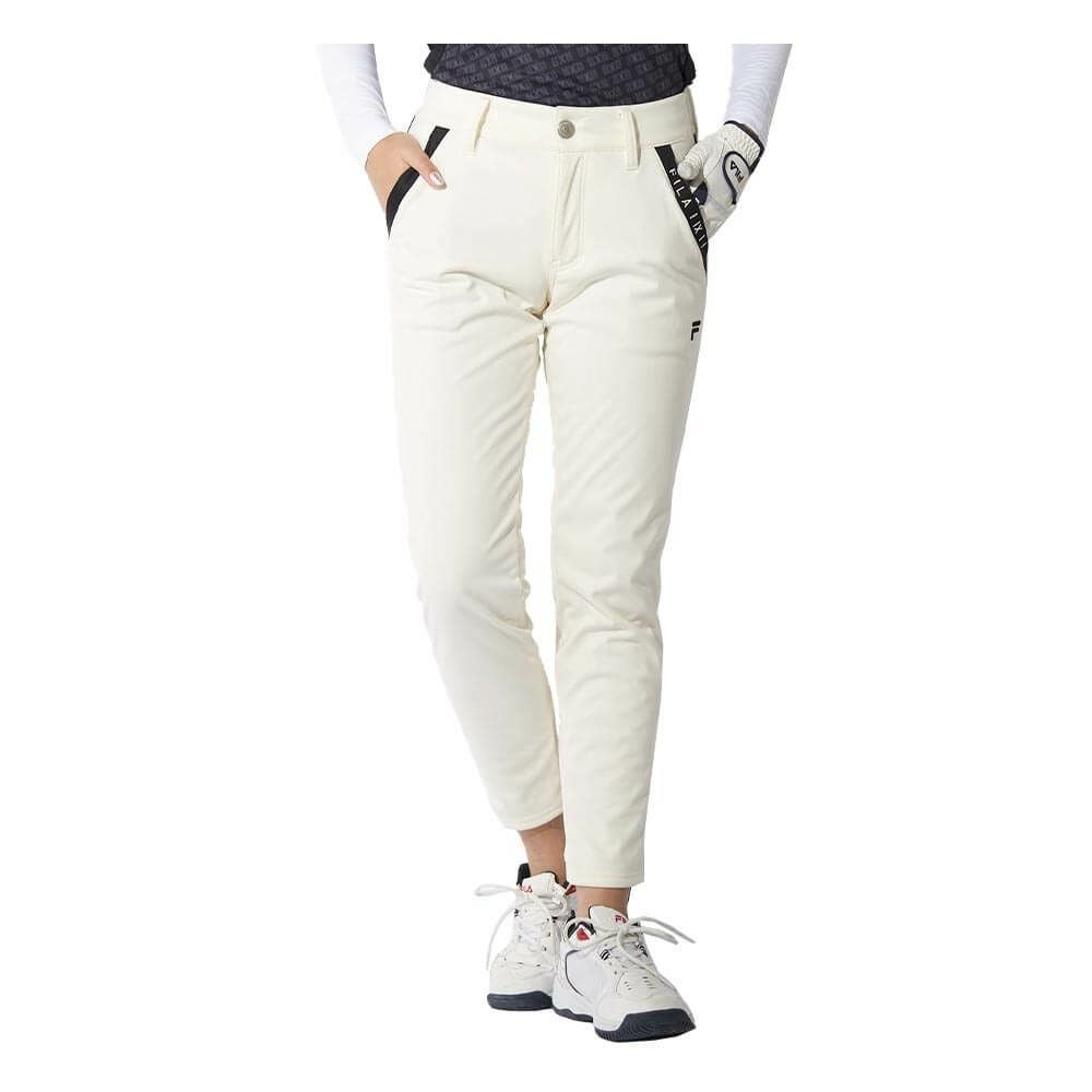 フィラ FILA　レディース 防風 4WAYストレッチ ボンディング ジョガーパンツ 794-341　2024年モデル オフホワイト
