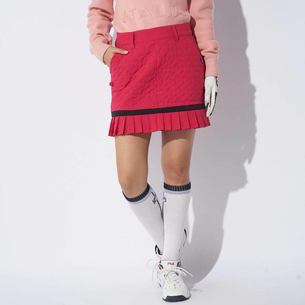 フィラ FILA　レディース 中綿 裾プリーツ スカート 794-364　2024年モデル 詳細1 画像2(ALT)