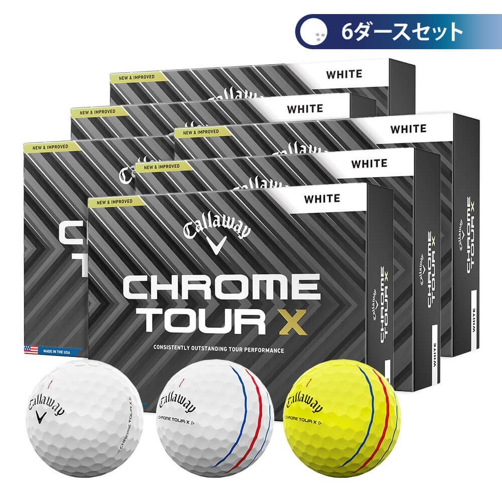 キャロウェイ　クロム ツアーX 2024年モデル　ゴルフボール　6ダースセット （12球入り×6箱） 詳細1