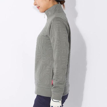 マリクレール marie claire　レディース 長袖 フルジップ ハイネック ブルゾン 734-222　2024年モデル グレー 詳細2