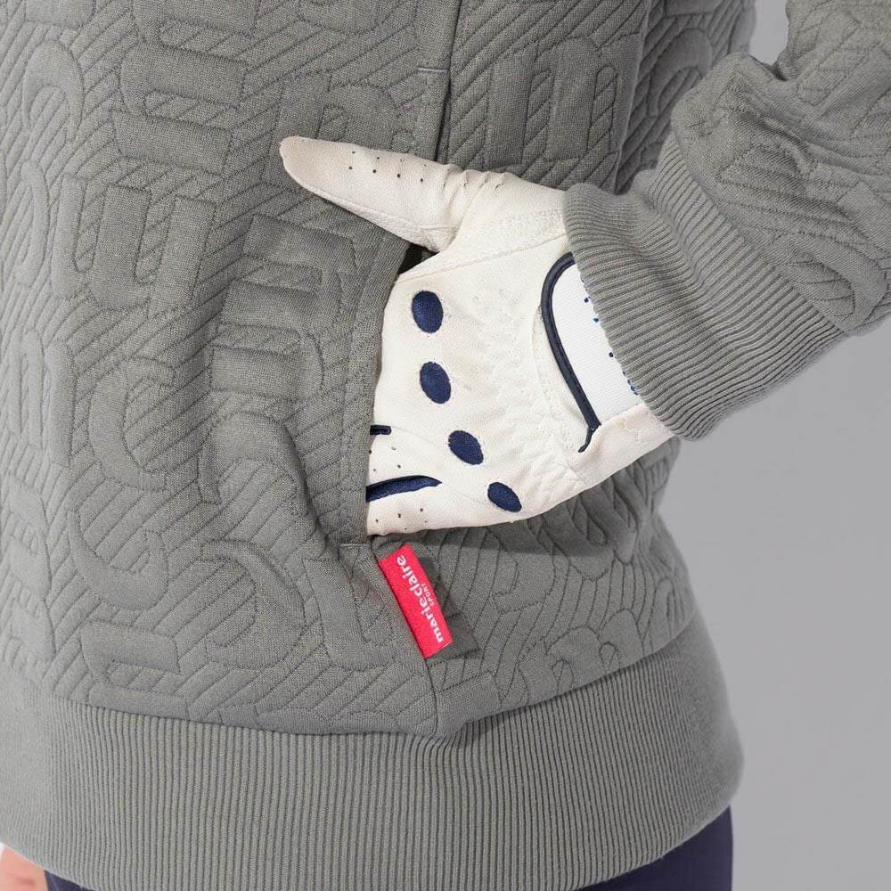 マリクレール marie claire　レディース 長袖 フルジップ ハイネック ブルゾン 734-222　2024年モデル グレー 詳細4