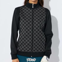 マリクレール marie claire　レディース ブロック柄 長袖 フルジップ ブルゾン 734-223　2024年モデル