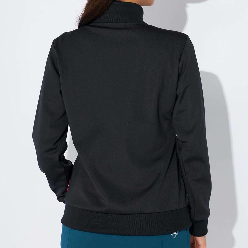 マリクレール marie claire　レディース ブロック柄 長袖 フルジップ ブルゾン 734-223　2024年モデル ブラック 詳細2