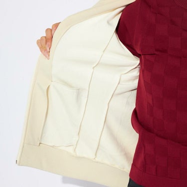 マリクレール marie claire　レディース ブロック柄 長袖 フルジップ ブルゾン 734-223　2024年モデル オフホワイト 詳細7