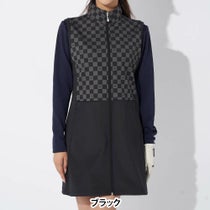 マリクレール marie claire　レディース ブロック柄 ワンピース ベスト 734-424　2024年モデル