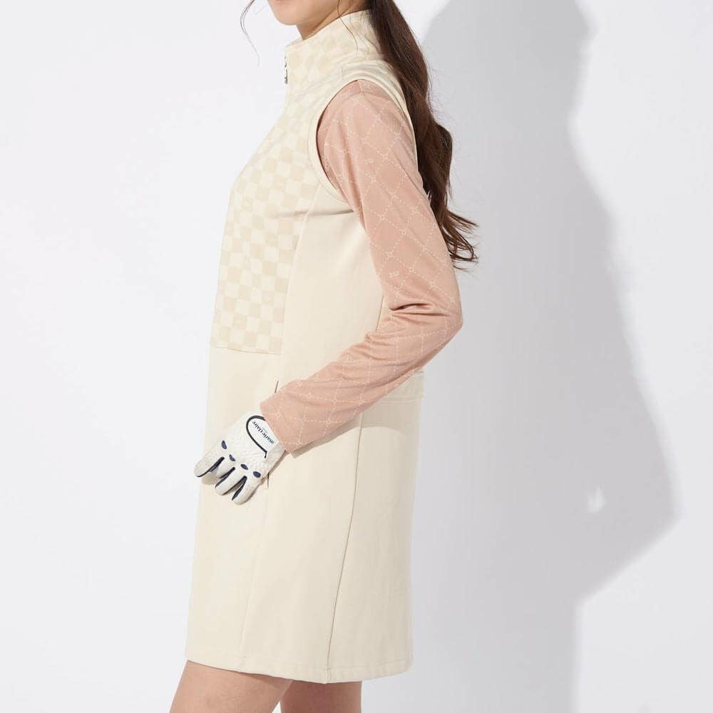 マリクレール marie claire　レディース ブロック柄 ワンピース ベスト 734-424　2024年モデル 詳細1 画像2(ALT)