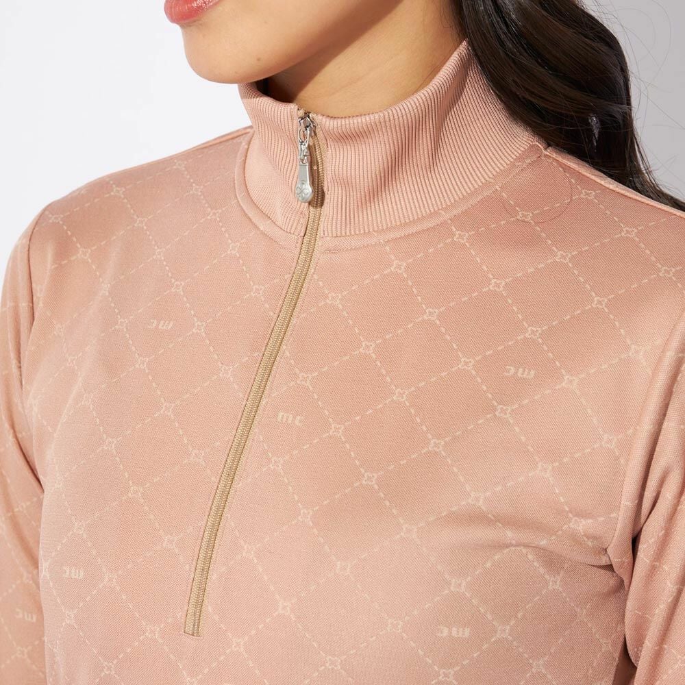 マリクレール marie claire　レディース 長袖 ハーフジップ ワンピース 734-427Y　2024年モデル 詳細1 画像2(ALT)