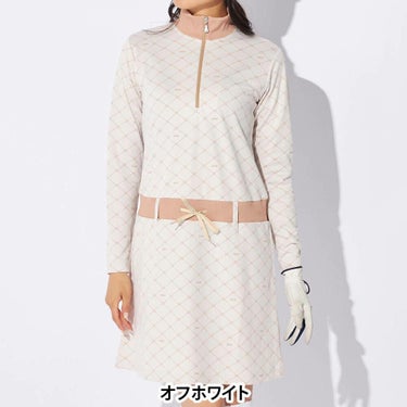 マリクレール marie claire　レディース 長袖 ハーフジップ ワンピース 734-427Y　2024年モデル 詳細1 画像2(ALT)