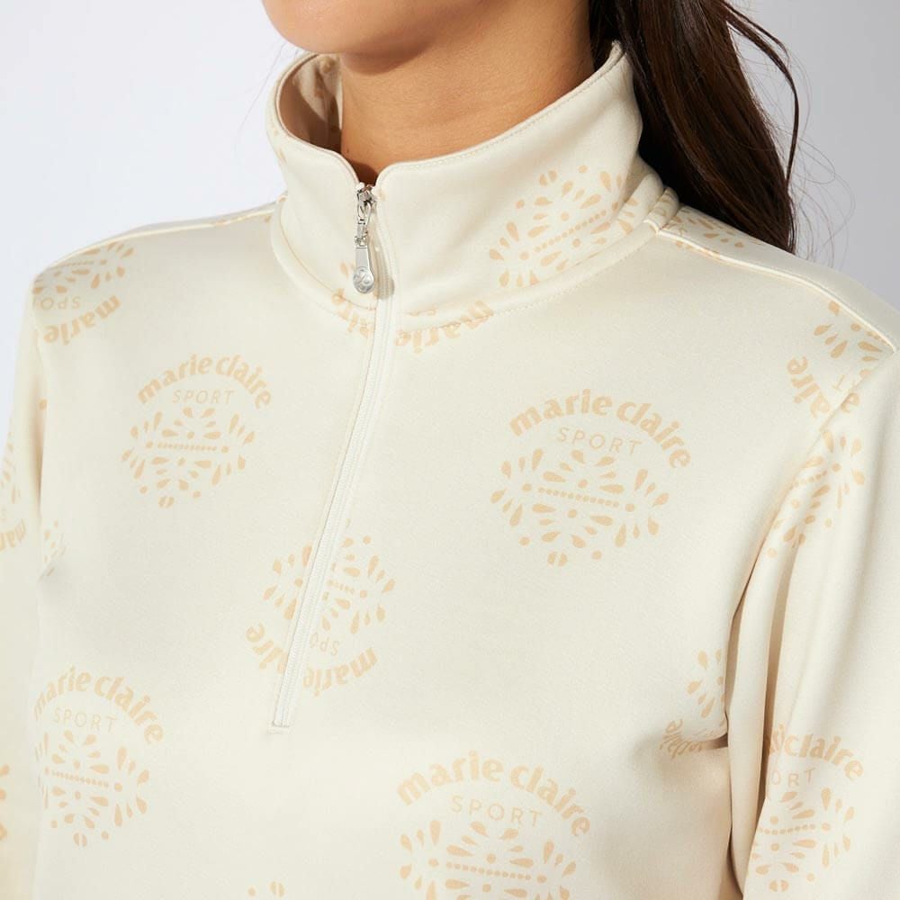 マリクレール marie claire　レディース 裏起毛 長袖 ハーフジップ シャツ 734-536　2024年モデル 詳細1 画像2(ALT)