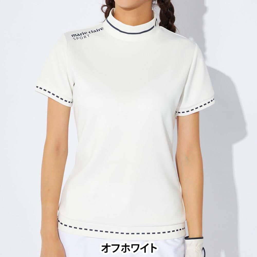 マリクレール marie claire レディース 半袖 モックネック シャツ 734