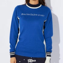 マリクレール marie claire　レディース 配色切替 長袖 モックネック セーター 734-720　2024年モデル