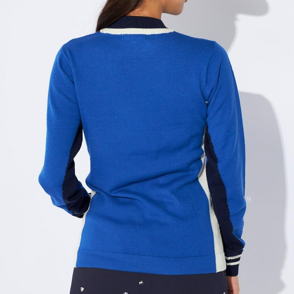 マリクレール marie claire　レディース 配色切替 長袖 モックネック セーター 734-720　2024年モデル 詳細1 画像2(ALT)