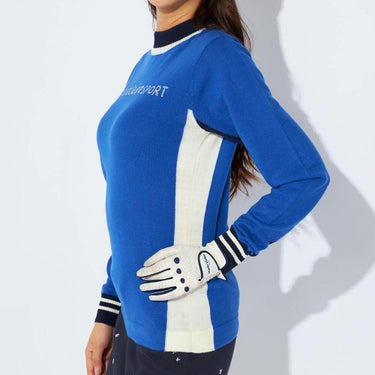 マリクレール marie claire　レディース 配色切替 長袖 モックネック セーター 734-720　2024年モデル 詳細1 画像2(ALT)