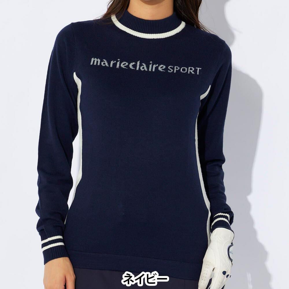 マリクレール marie claire　レディース 配色切替 長袖 モックネック セーター 734-720　2024年モデル 詳細1 画像2(ALT)