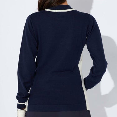 マリクレール marie claire　レディース 配色切替 長袖 モックネック セーター 734-720　2024年モデル 詳細1 画像2(ALT)