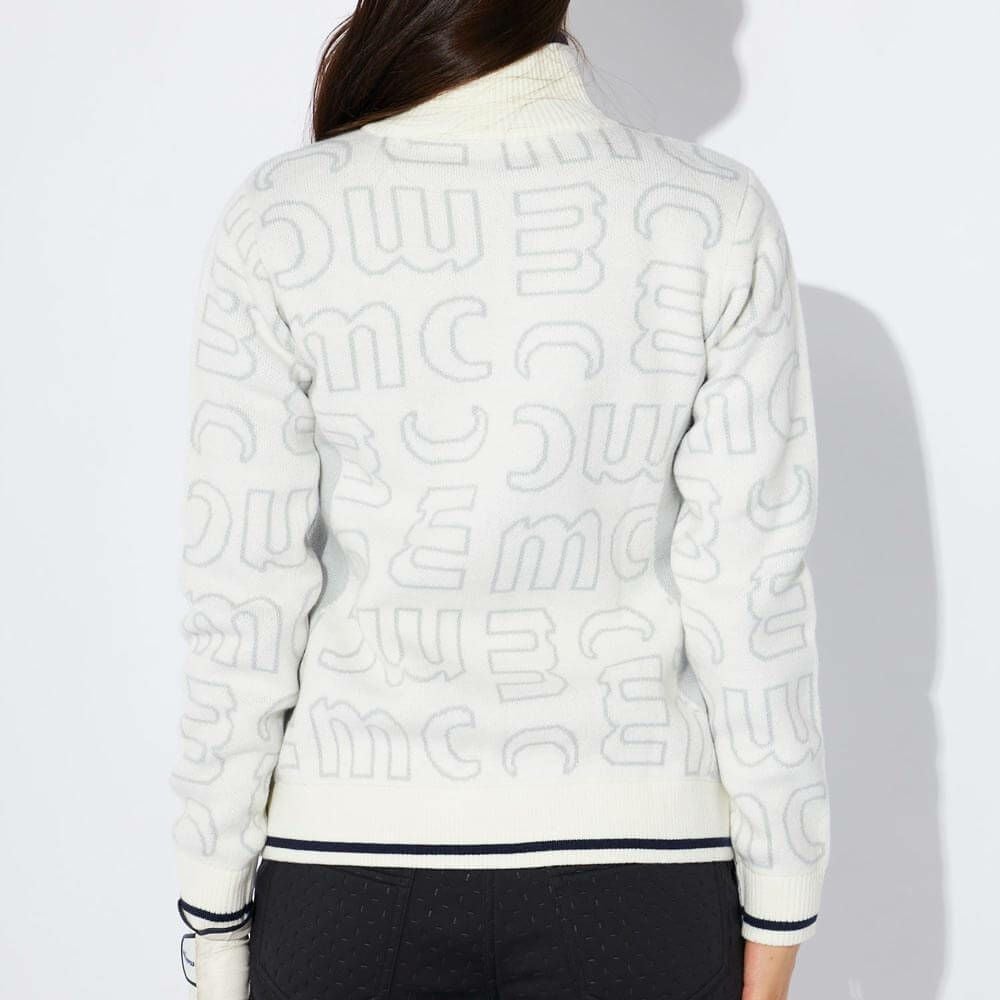 マリクレール marie claire　レディース ロゴジャガード 長袖 フルジップ セーター 734-723　2024年モデル 詳細1 画像2(ALT)