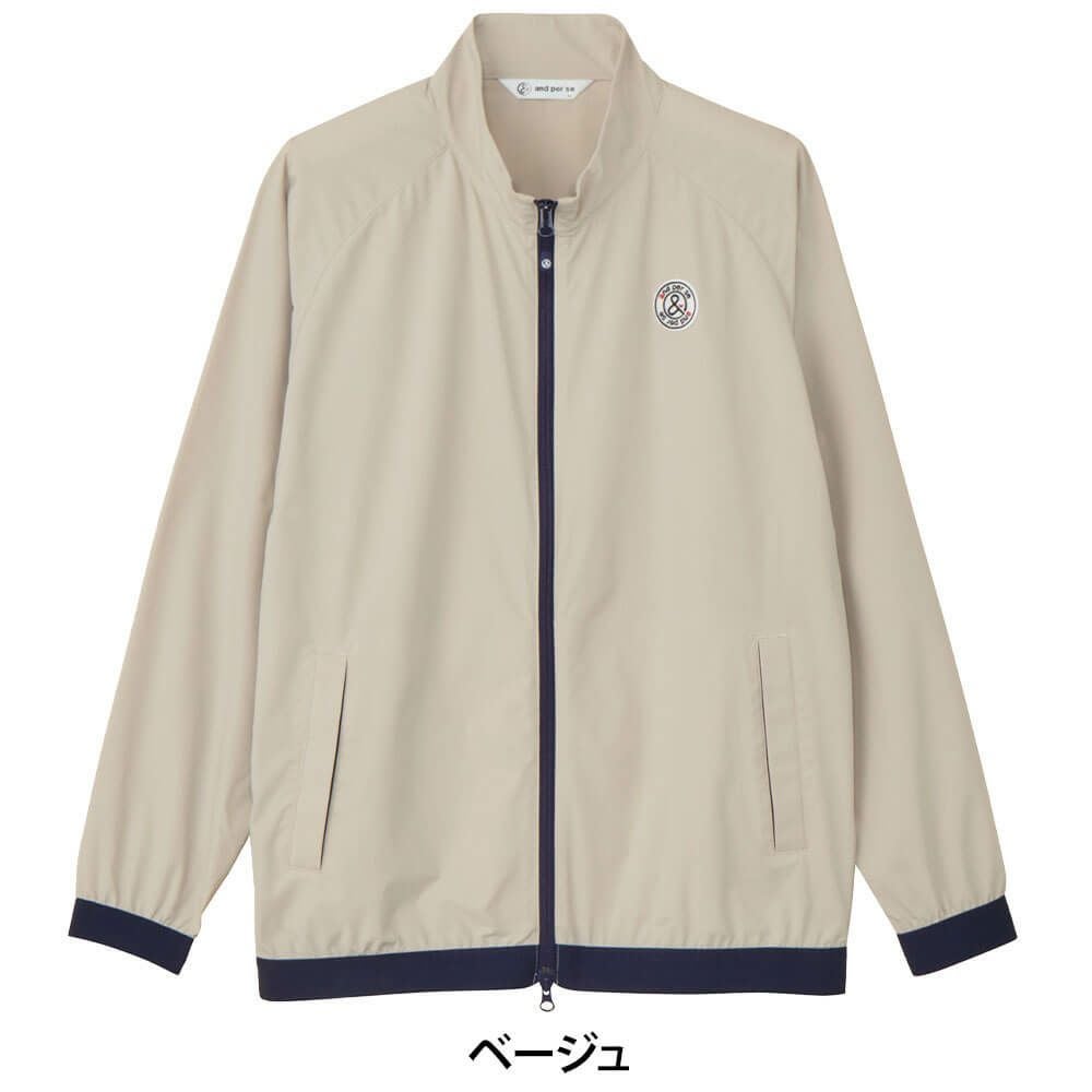 アンパスィ and per se　メンズ 撥水 ストレッチ 長袖 フルジップ ブルゾン AMF1105G1　2025年モデル 画像2(ALT)