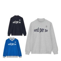 アンパスィ and per se　メンズ ダンボールニット 長袖 モックネック プルオーバー AMF6205J1　2025年モデル