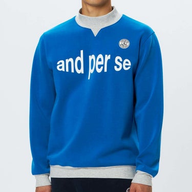 アンパスィ and per se　メンズ ダンボールニット 長袖 モックネック プルオーバー AMF6205J1　2025年モデル 画像2(ALT)