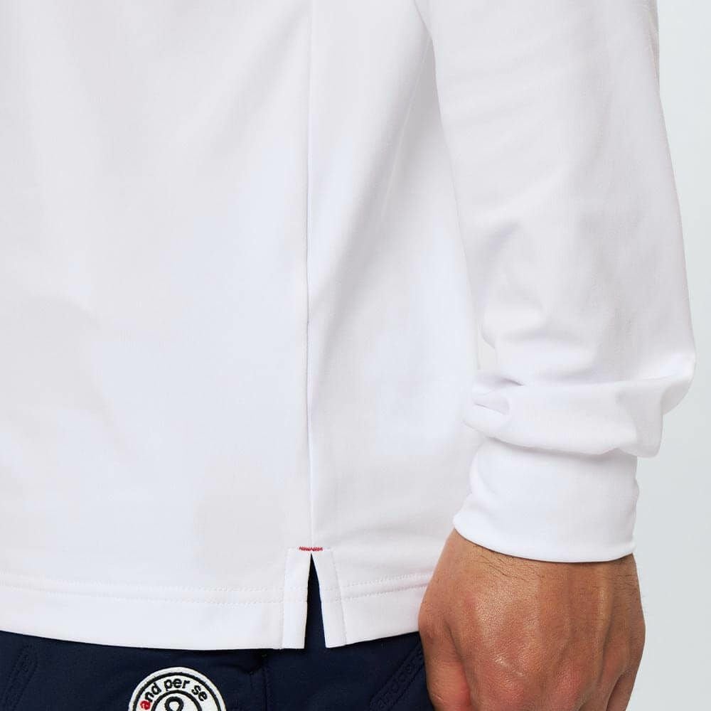 アンパスィ and per se　メンズ ロゴプリント 長袖 モックネック シャツ AMF9225W2　2025年モデル 画像2(ALT)