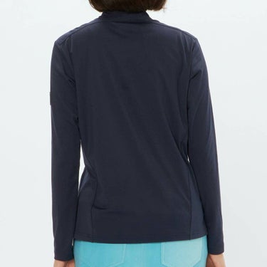 アンパスィ and per se　レディース ストレッチ ロゴプリント 長袖 モックネック シャツ AFF9225W2　2025年モデル 画像2(ALT)