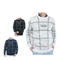 アドミラル Admiral　メンズ ウィンドウペン 長袖 クルーネック セーター ADMA558　2025年モデル