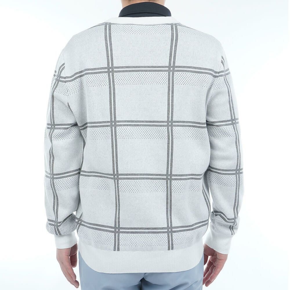 アドミラル Admiral　メンズ ウィンドウペン 長袖 クルーネック セーター ADMA558　2025年モデル 詳細2