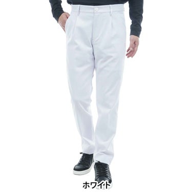 アドミラル Admiral　メンズ ワンタック ストレート ロングパンツ ADMA561　2025年モデル [裾上げ対応1] ホワイト