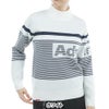 アドミラル Admiral　レディース パネルボーダー 長袖 ボトルネック セーター ADLA564　2025年モデル ホワイト