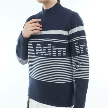 アドミラル Admiral　レディース パネルボーダー 長袖 ボトルネック セーター ADLA564　2025年モデル 詳細5