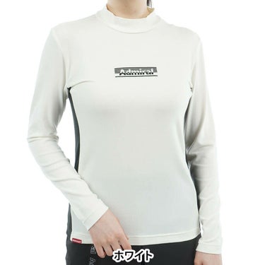 アドミラル Admiral　レディース スエード起毛 長袖 モックネック シャツ ADLA578　2025年モデル ホワイト