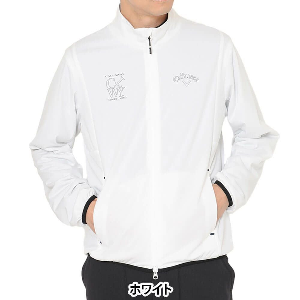 キャロウェイ Callaway　メンズ スターストレッチ フルジップ 長袖 ブルゾン C25215100　2025年モデル ホワイト