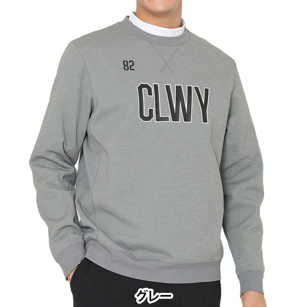 キャロウェイ Callaway　メンズ 鹿の子 ダブルニット 長袖 クルーネック スウェット C25217103　2025年モデル グレー