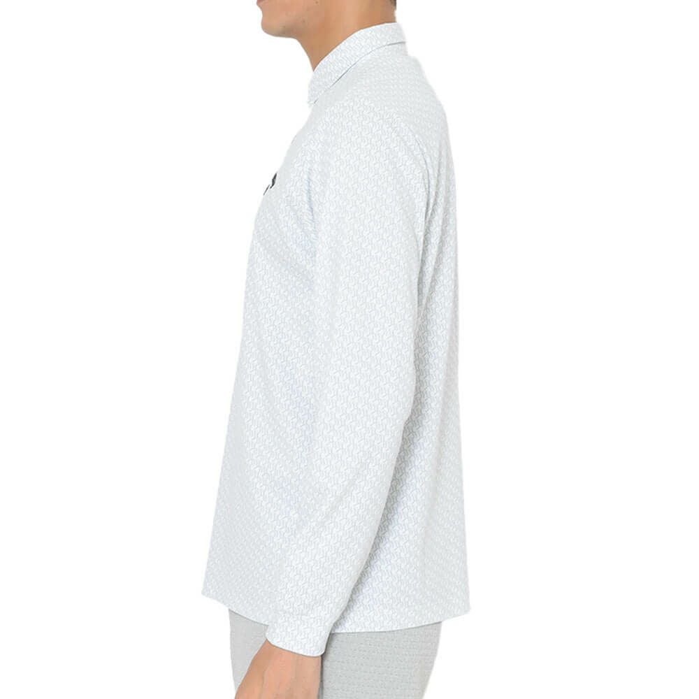 キャロウェイ Callaway　メンズ ロゴプリント 鬼鹿の子 長袖 ポロシャツ C25233107　2025年モデル 詳細3