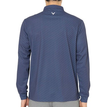 キャロウェイ Callaway　メンズ ロゴプリント 鬼鹿の子 長袖 ポロシャツ C25233107　2025年モデル 詳細5