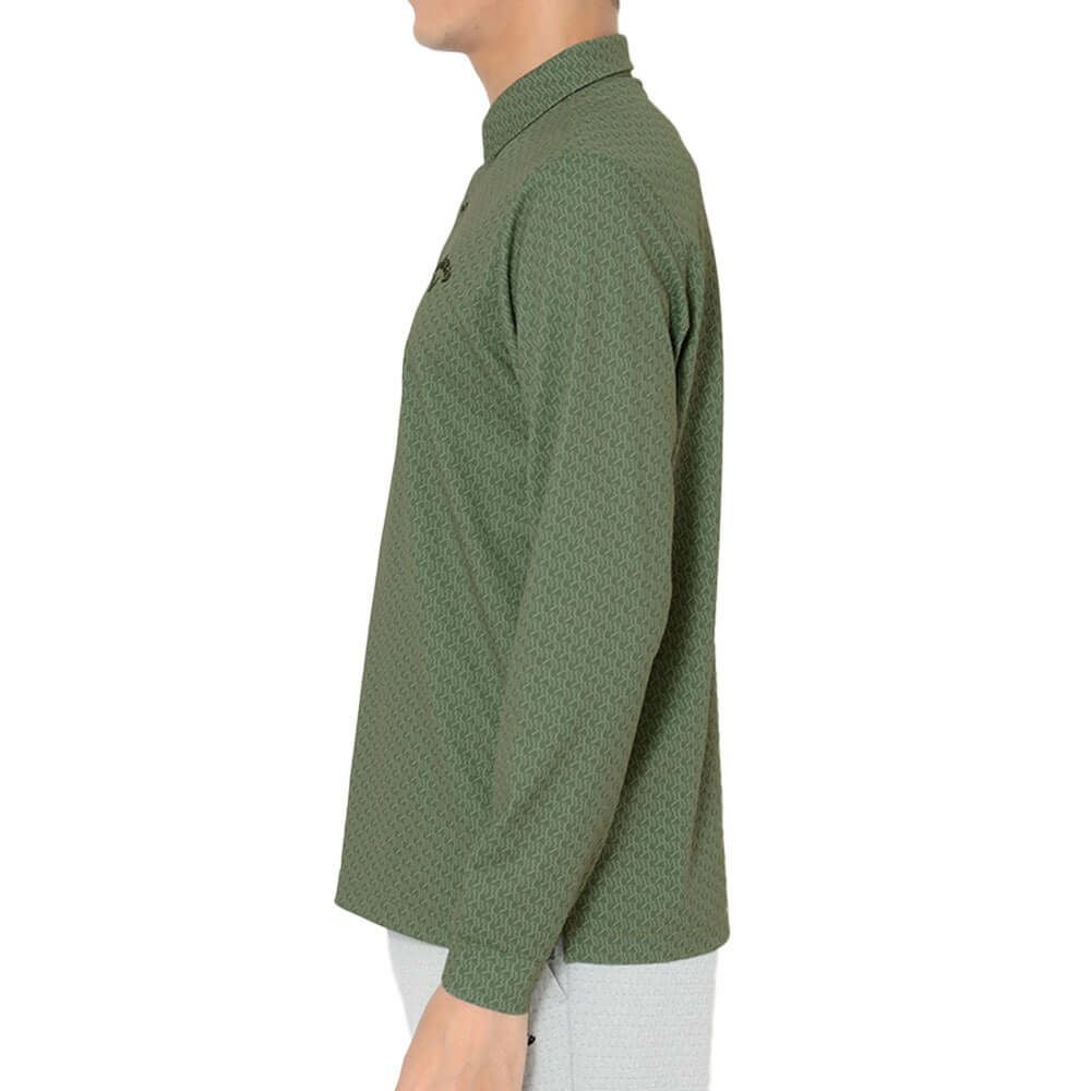 キャロウェイ Callaway　メンズ ロゴプリント 鬼鹿の子 長袖 ポロシャツ C25233107　2025年モデル 詳細9