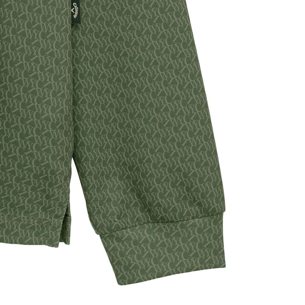 キャロウェイ Callaway　メンズ ロゴプリント 鬼鹿の子 長袖 ポロシャツ C25233107　2025年モデル 詳細12