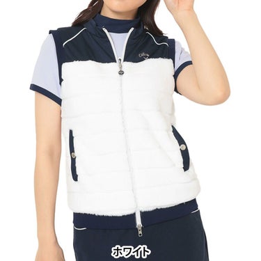 キャロウェイ Callaway　レディース スターストレッチ ファー ベスト C25216201　2025年モデル ホワイト