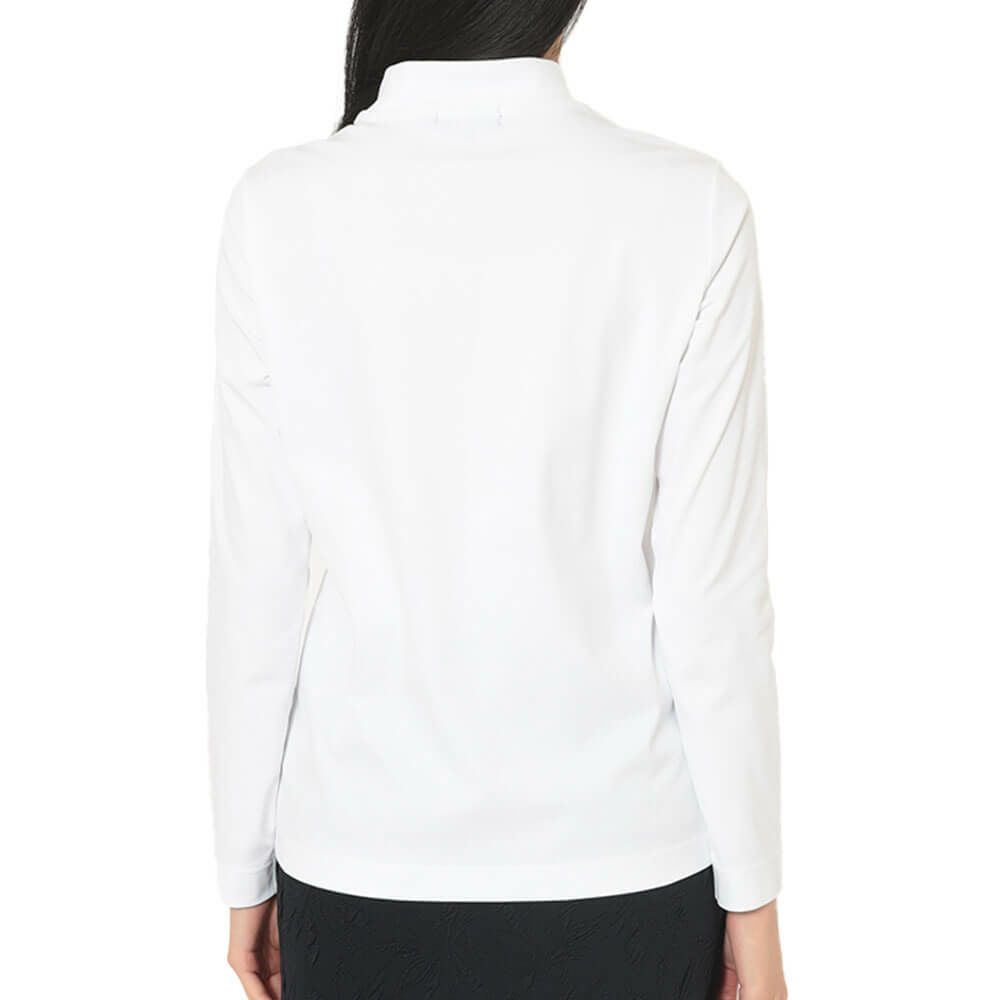 キャロウェイ Callaway　レディース スムース 長袖 モックネック シャツ C25233201　2025年モデル ホワイト 詳細2
