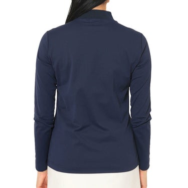 キャロウェイ Callaway　レディース スムース 長袖 モックネック シャツ C25233201　2025年モデル ネイビー 詳2