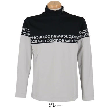 ニューバランスゴルフ　メンズ ベア天竺裏フリース 長袖 モックネック プルオーバー 012-5267007　2025年モデル 詳細1 詳細2