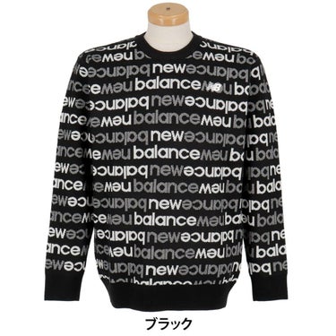 ニューバランスゴルフ　メンズ 長袖 クルーネック ニット セーター 012-5270004　2025年モデル 詳細1 詳細2