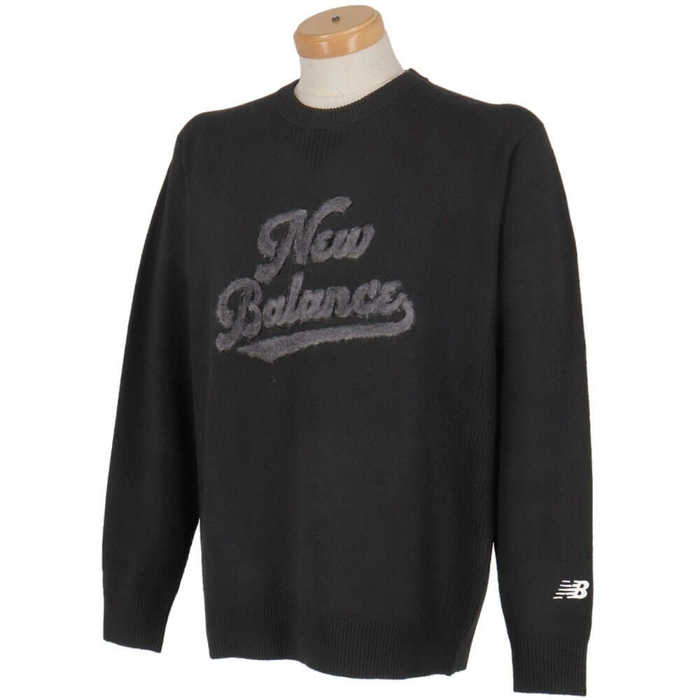 ニューバランスゴルフ　メンズ 天竺編×ロゴニードルパンチ 長袖 クルーネック ニット セーター 012-5270006　2025年モデル 詳細1 詳細4