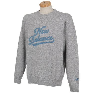 ニューバランスゴルフ　メンズ 天竺編×ロゴニードルパンチ 長袖 クルーネック ニット セーター 012-5270006　2025年モデル 詳細1 詳細7
