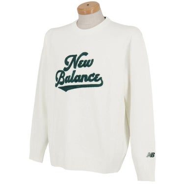 ニューバランスゴルフ　メンズ 天竺編×ロゴニードルパンチ 長袖 クルーネック ニット セーター 012-5270006　2025年モデル 詳細1 詳細12