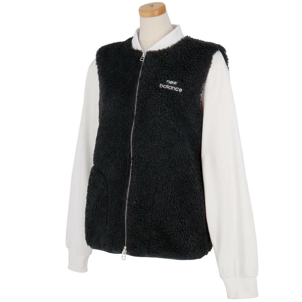 ニューバランスゴルフ　レディース クラッシュボア フルジップ ベスト 012-5258501　2025年モデル 詳細1 詳細4