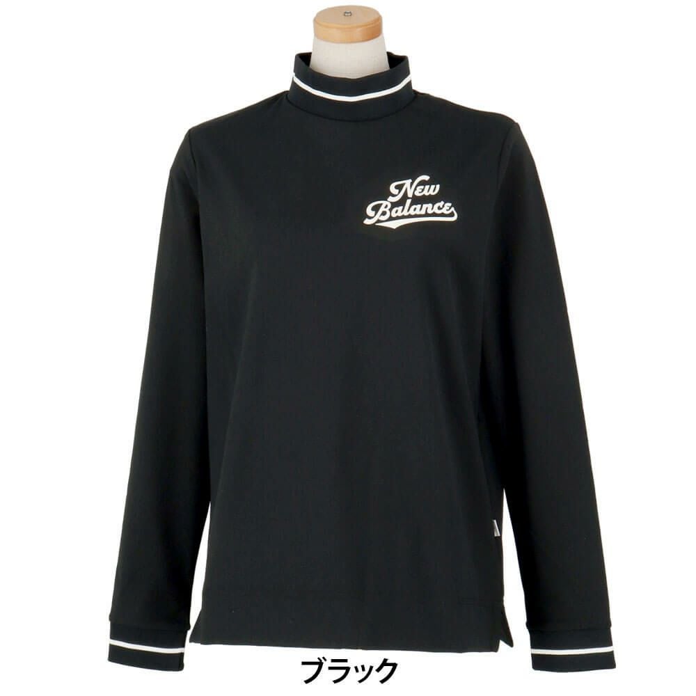 ニューバランスゴルフ　レディース スムース両面ピーチ 長袖 モックネック シャツ 012-5267508　2025年モデル 詳細1 詳細2