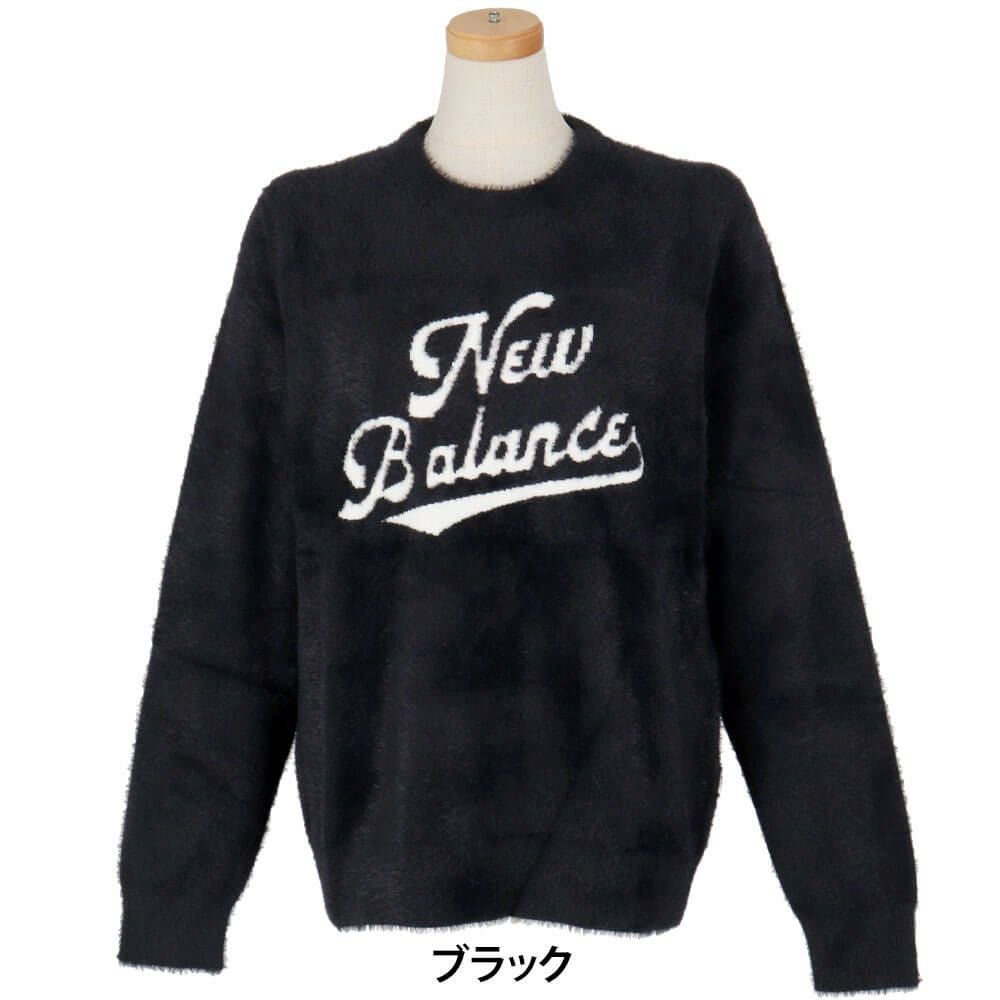ニューバランスゴルフ　レディース 天竺編×ロゴダブルジャカード 長袖 クルーネック ニット セーター 012-5270504　2025年モデル 詳細1 詳細2