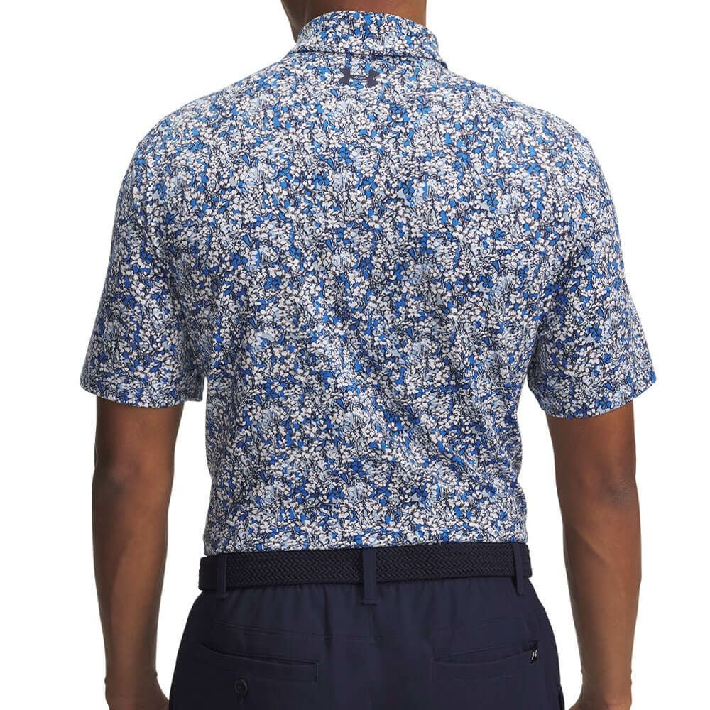 アンダーアーマー UNDER ARMOUR　メンズ UAプレーオフ3.0 プリント 半袖 ポロシャツ 1378677 402 Blue Atlantis/White　2025年モデル Blue-Atlantis/White 詳細2