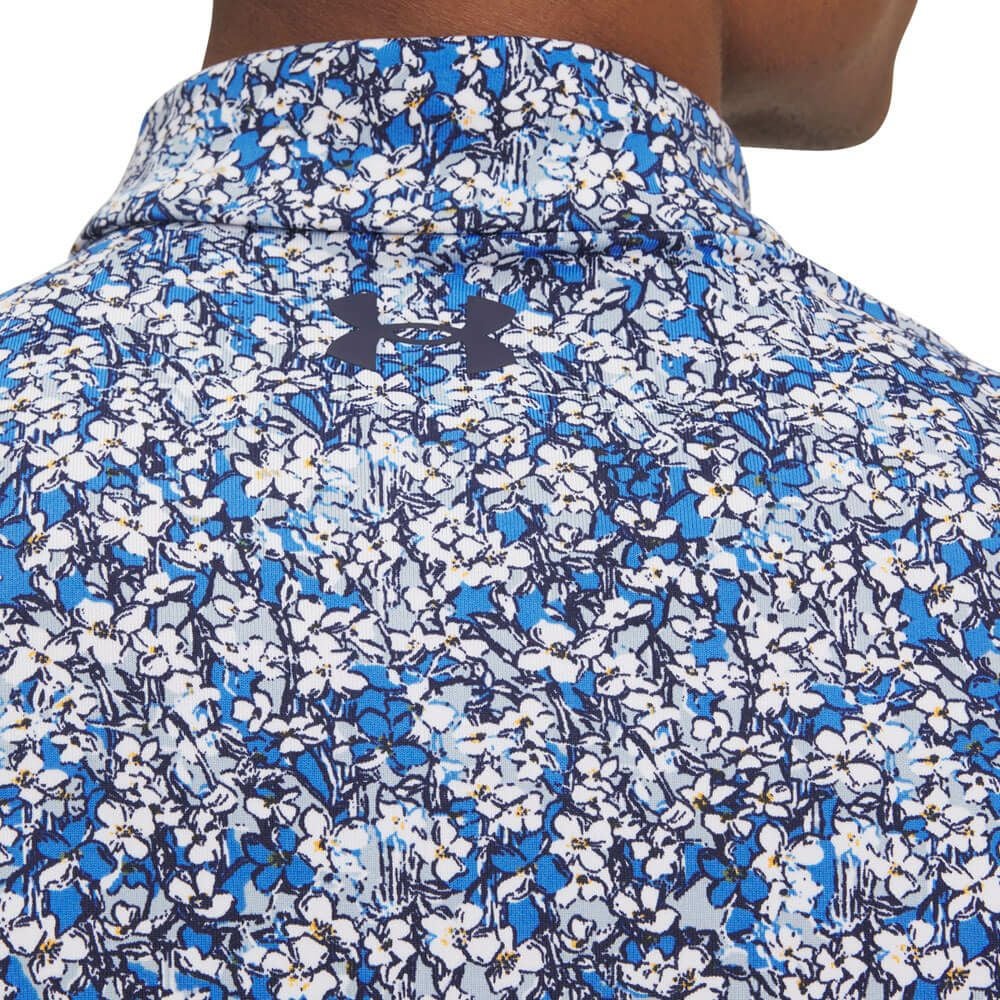 アンダーアーマー UNDER ARMOUR　メンズ UAプレーオフ3.0 プリント 半袖 ポロシャツ 1378677 402 Blue Atlantis/White　2025年モデル Blue-Atlantis/White 詳細3